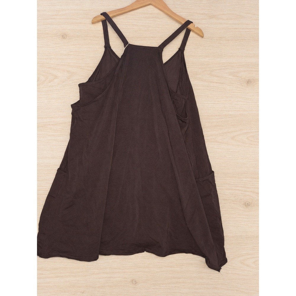 Womens Brown Activewear Sleeveless Racerback Pocket Romper Size 2XL NEW